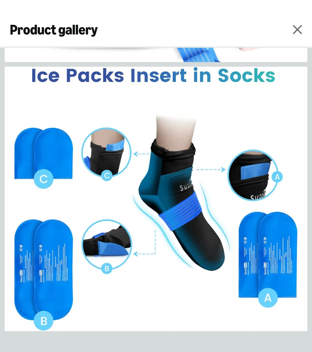 Replacement Ice Gel Packs for Cold Therapy (10-P L - photo 3