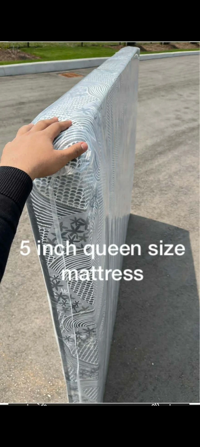 Queen Size 5 Inch Mattress and Metal Bed Frame - photo 2