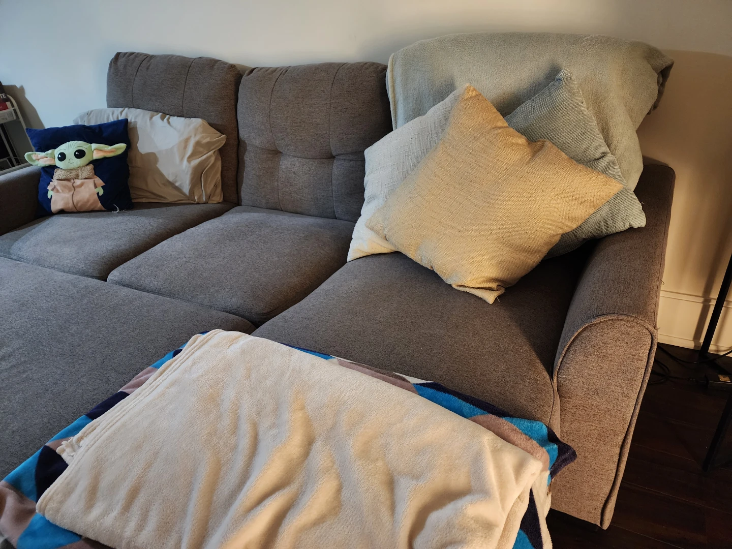 Grey Sectional Sofa with storage - photo 2
