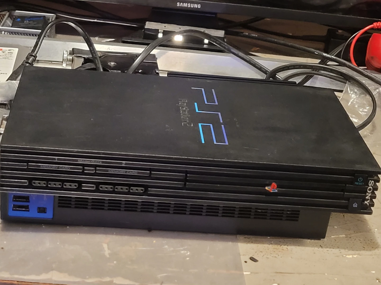 MODded PlayStation 2 Bundle with Controller, Memory Card,  HDD