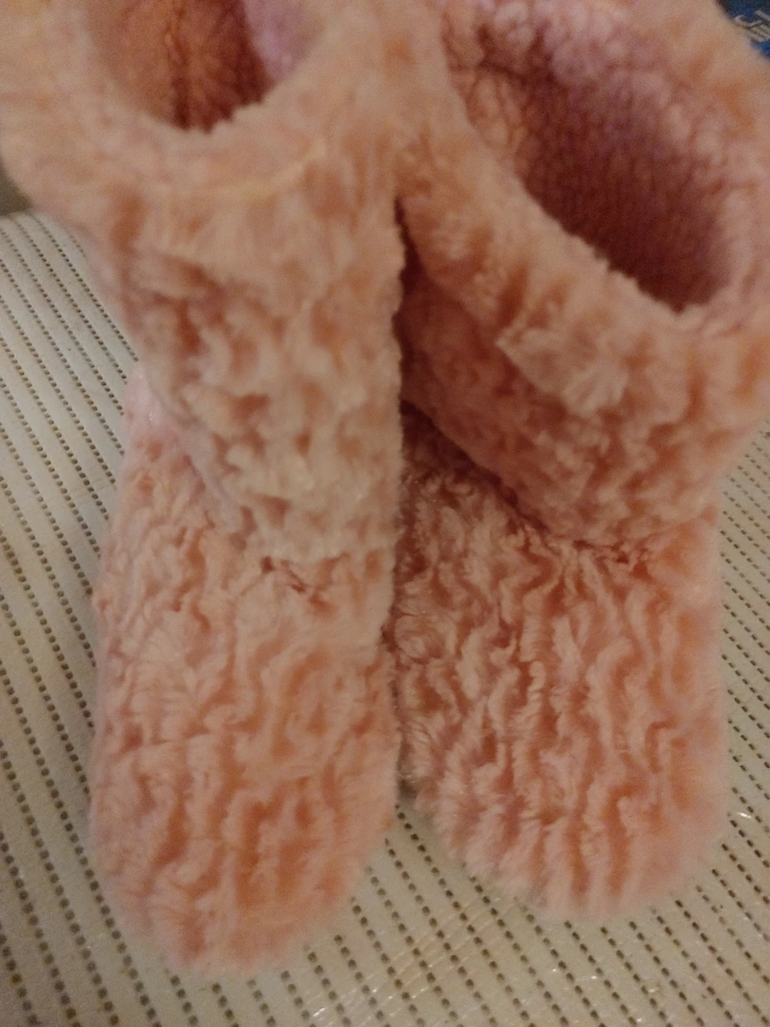 Pink Fuzzy Slippers Size S