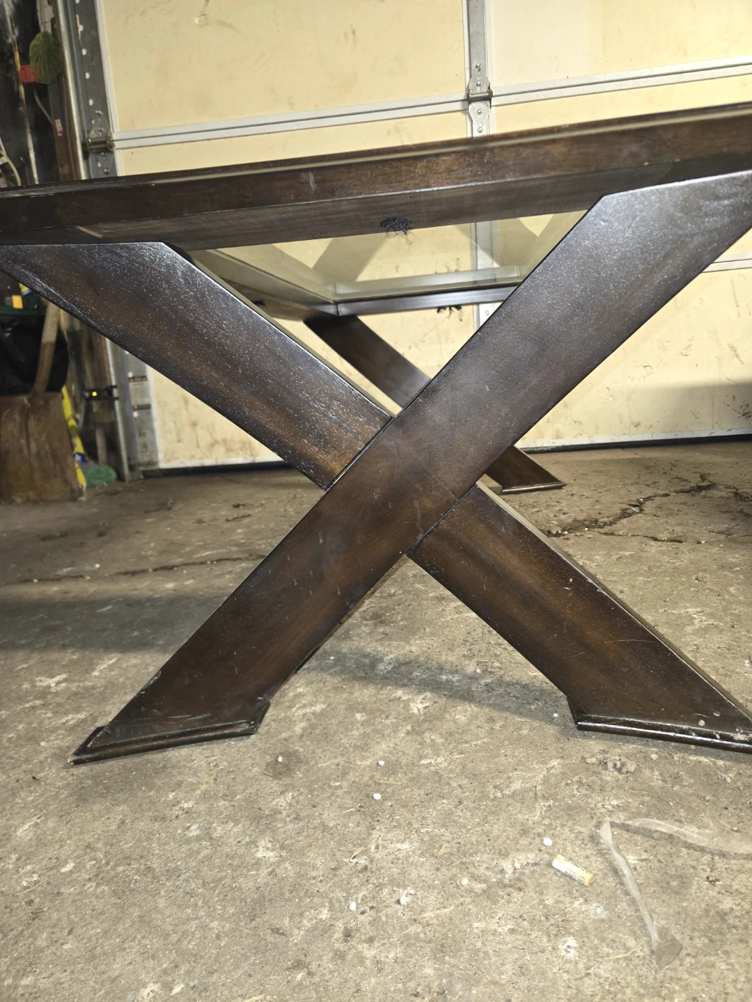 Dark Wood and Glass Coffee Table - photo 2