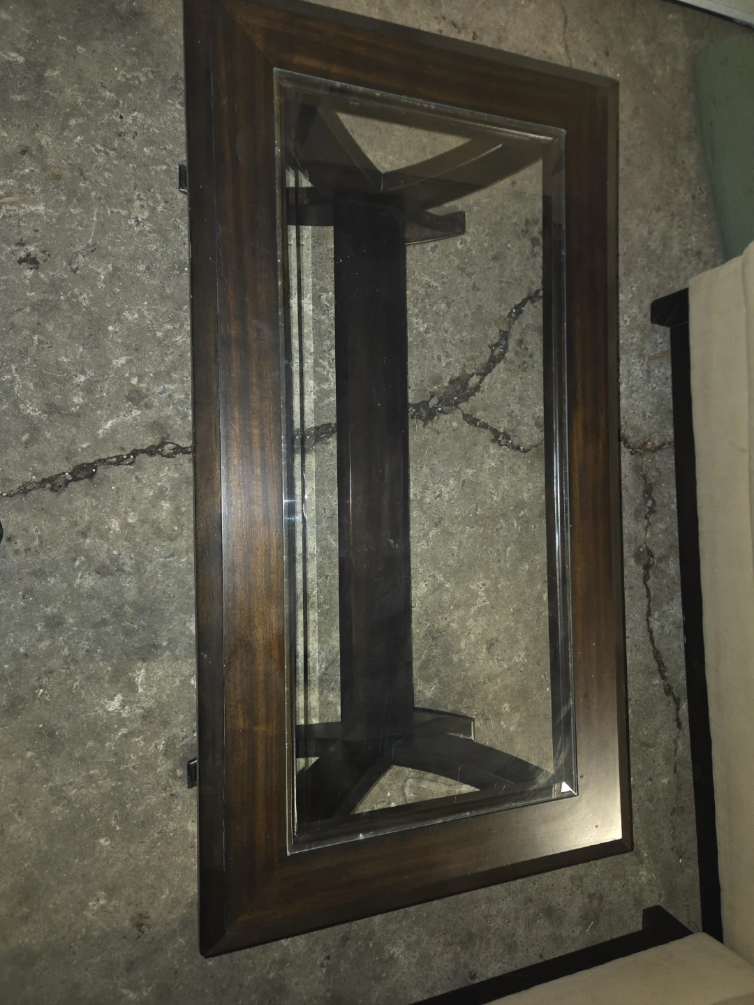 Dark Wood and Glass Coffee Table - photo 3