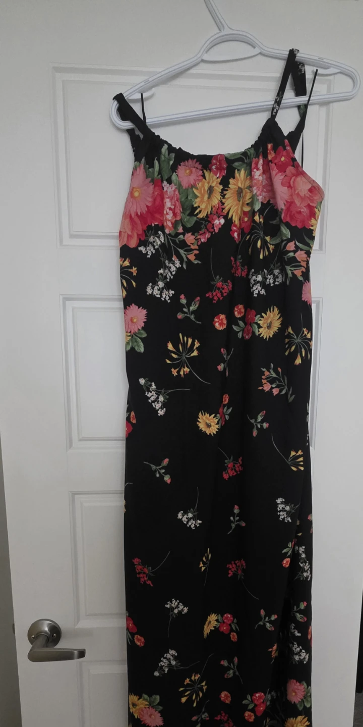 Black Floral Maxi Dress