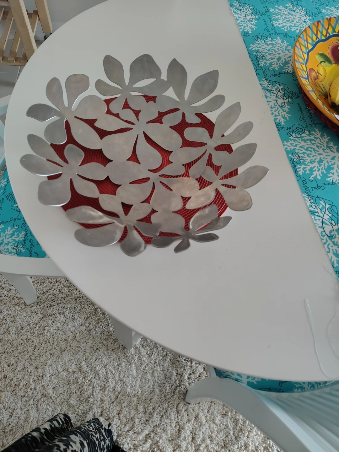 Decorative Metal Fruit Bowl
