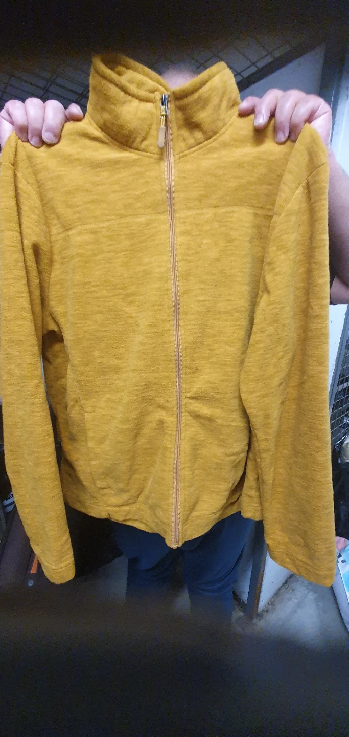 Yellow Fleece Zip-Up Sweater