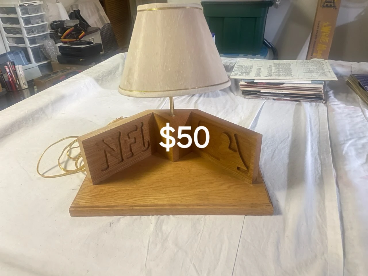 NFL / MLB Wooden Desk Lamp
