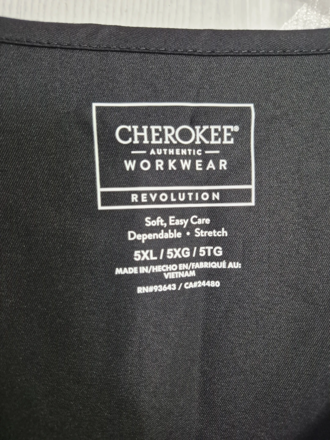 Cherokee Athletic Workwear size 5X Nursing Medical Scrub Top - photo 5