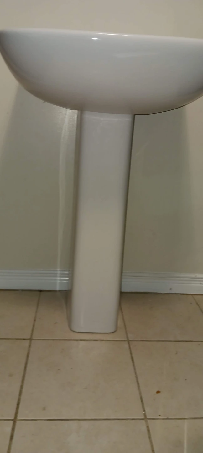 👍 White Pedestal Sink - photo 2