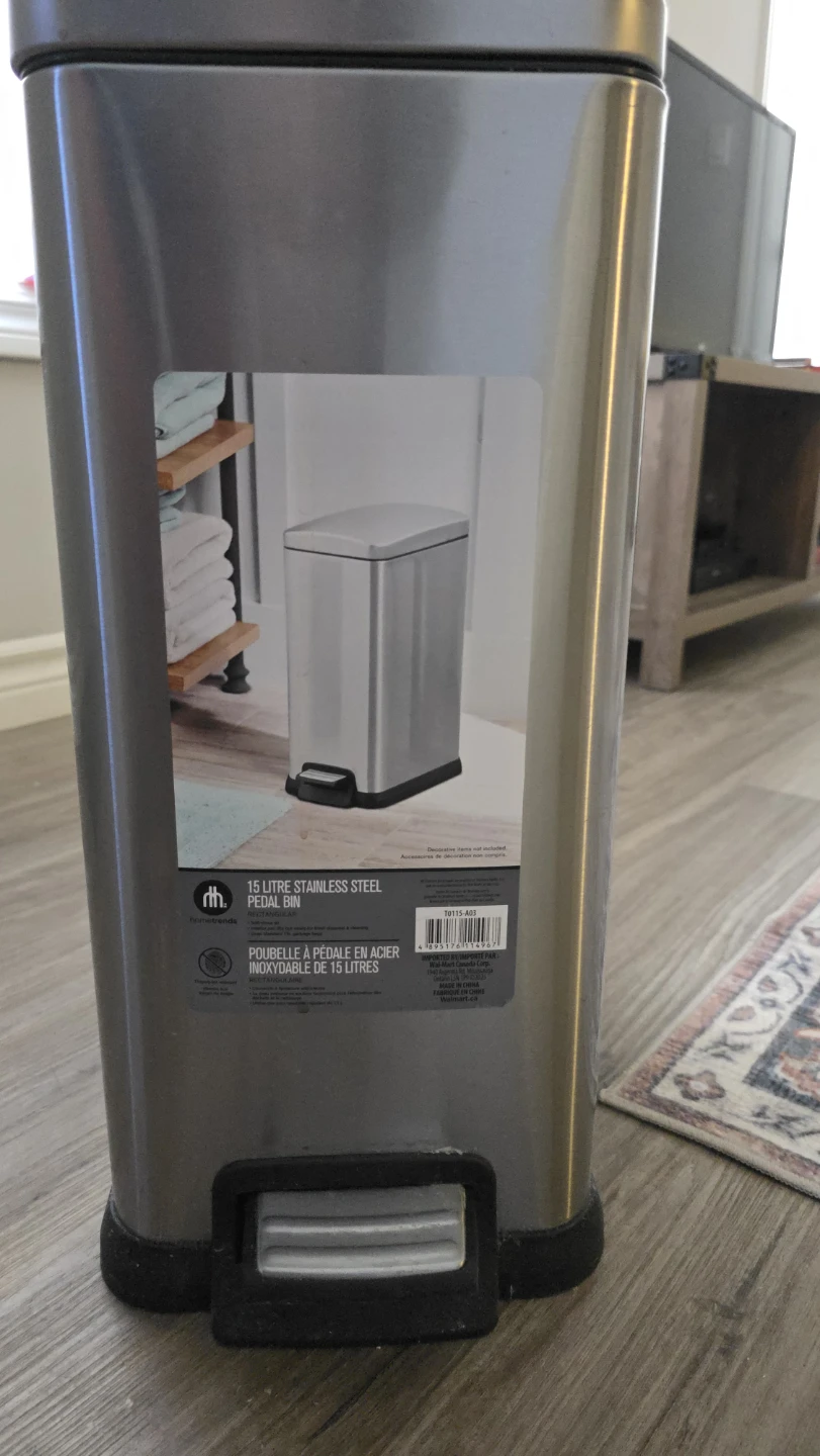 15 Litre Stainless Steel Step Can