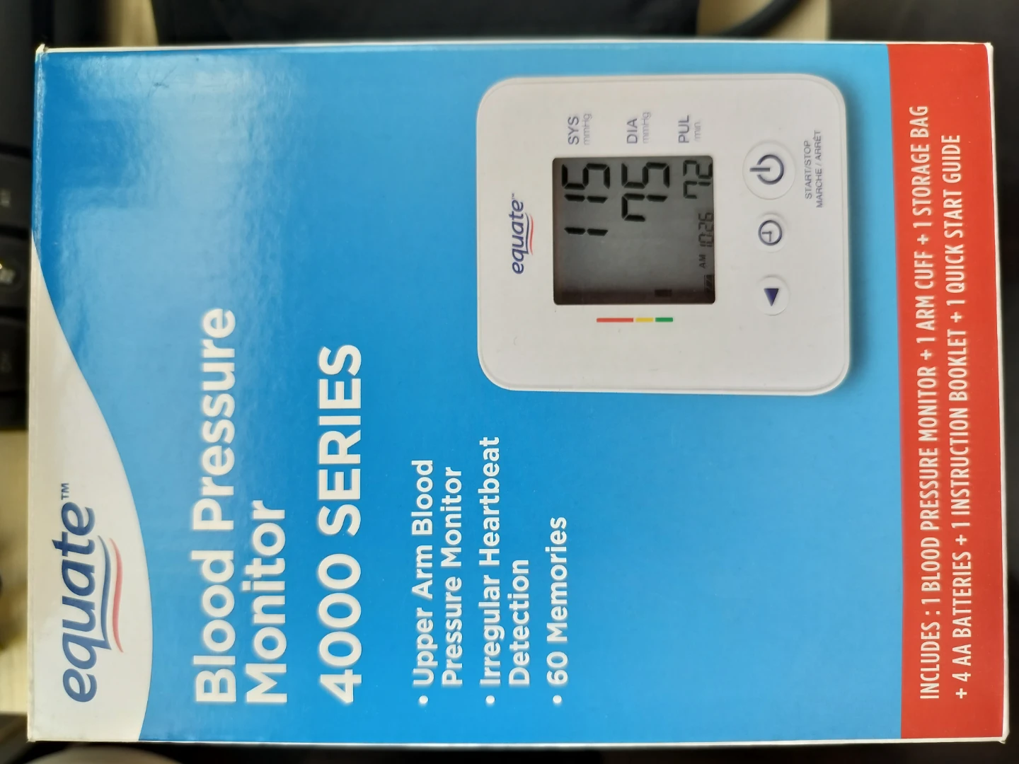 Equate Blood Pressure Monitor 4000 Series – Excellent Condition! - photo 2