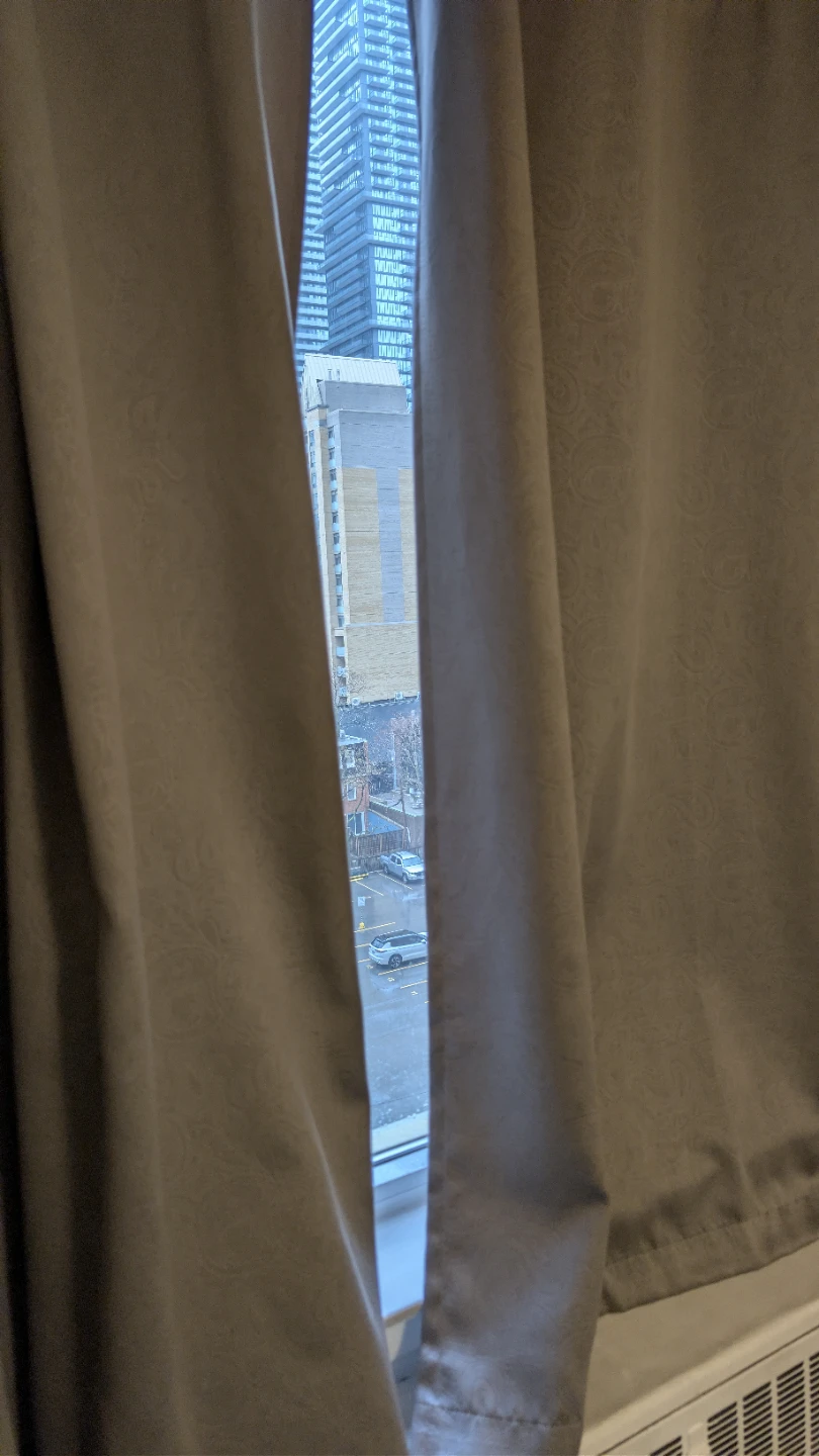 Grey patterned grommet curtains - photo 2