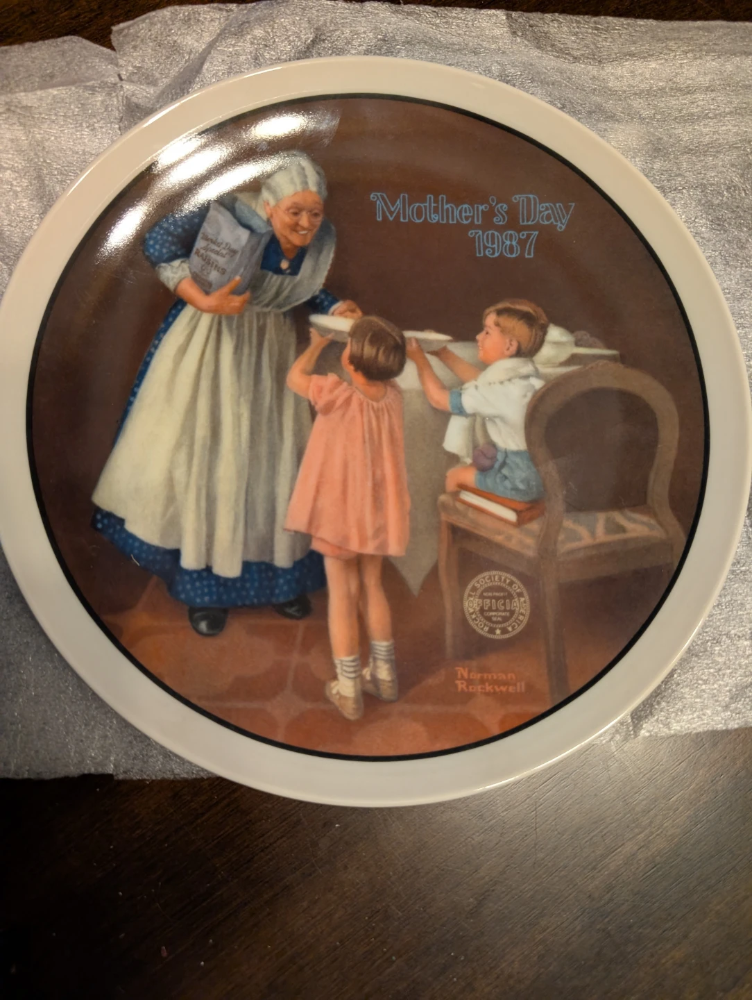 Norman Rockwell Collection Mother's Day Plate