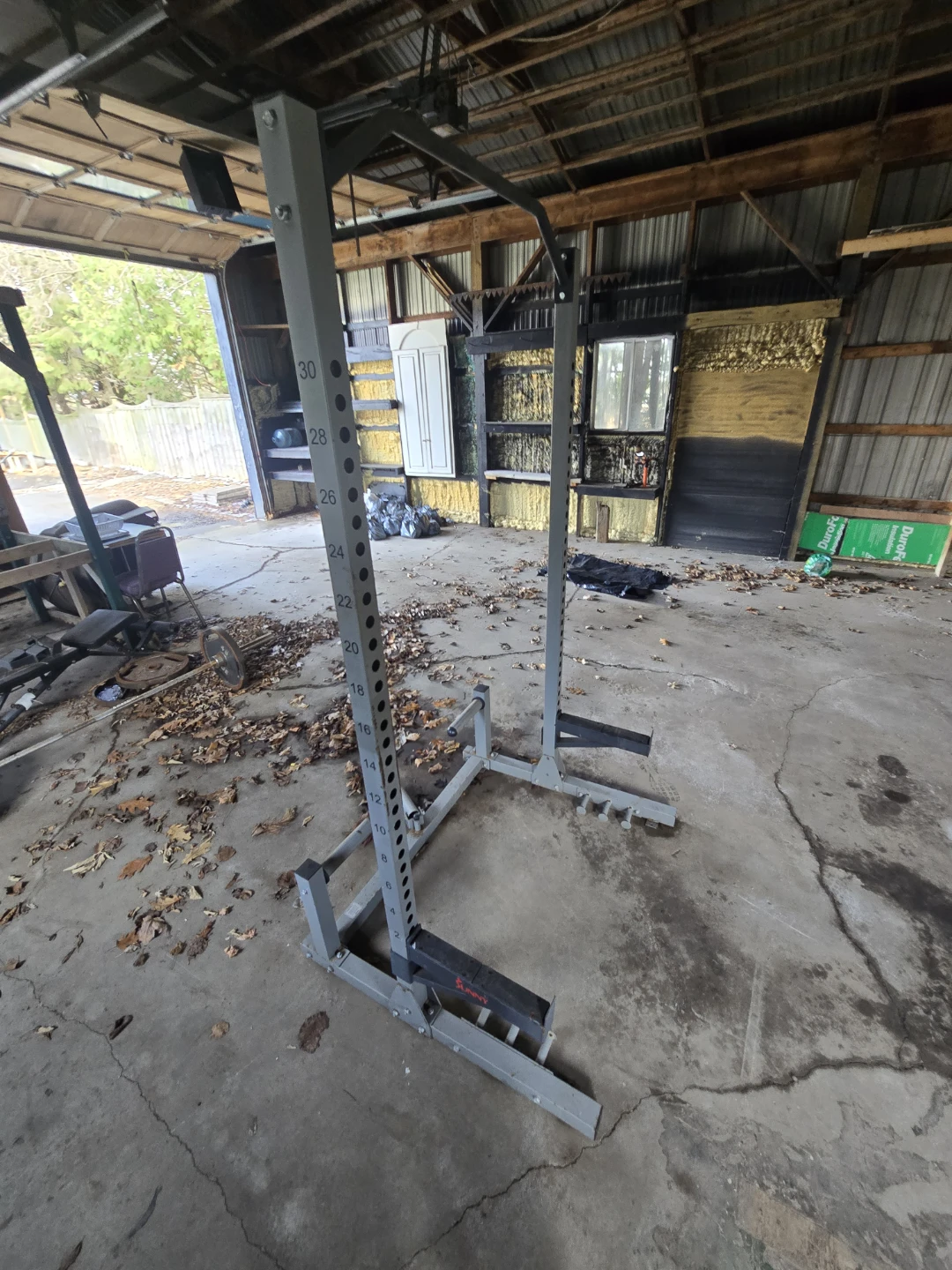 Sunny Health & Fitness Squat Rack with Barbell and 2 45 plates - photo 3
