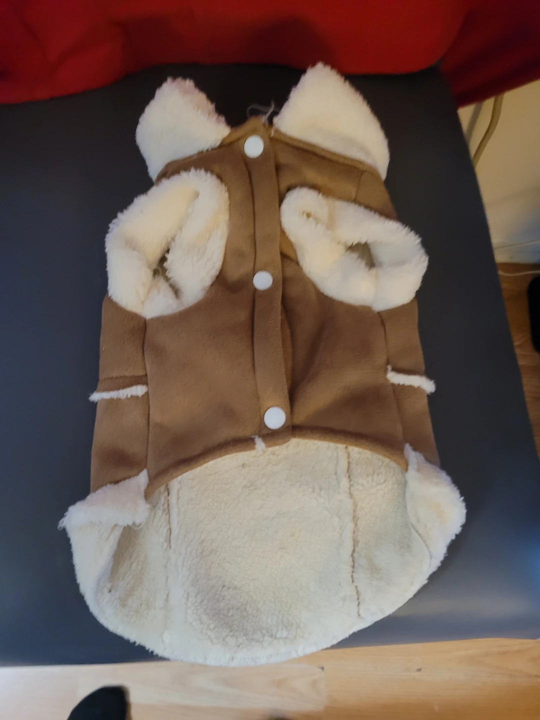 Brown Sherpa Lined Dog Jacket - Size M - photo 2