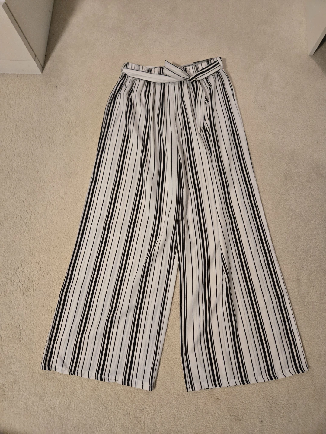 Striped Wide-Leg Palazzo Pants