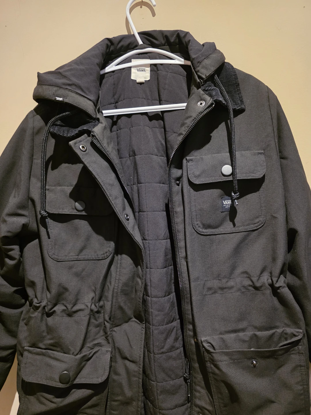 Vans Black Hooded Parka Jacket size small - photo 2
