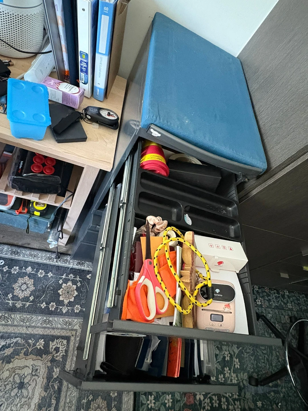 Table office Filing cabinet 2 drawers with 🔑key - photo 3
