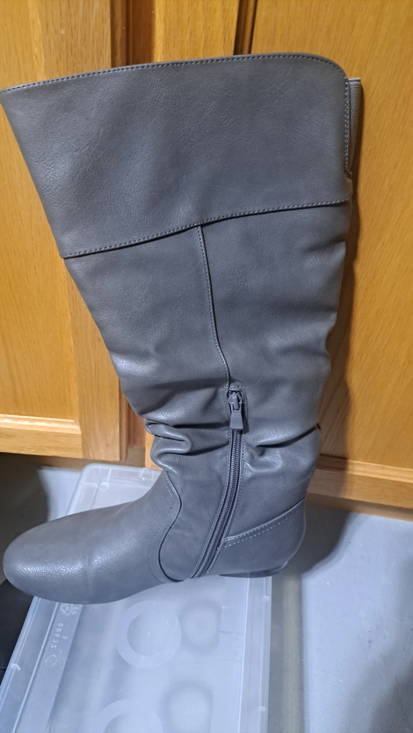 Women's Grey Slouch Boots - photo 4