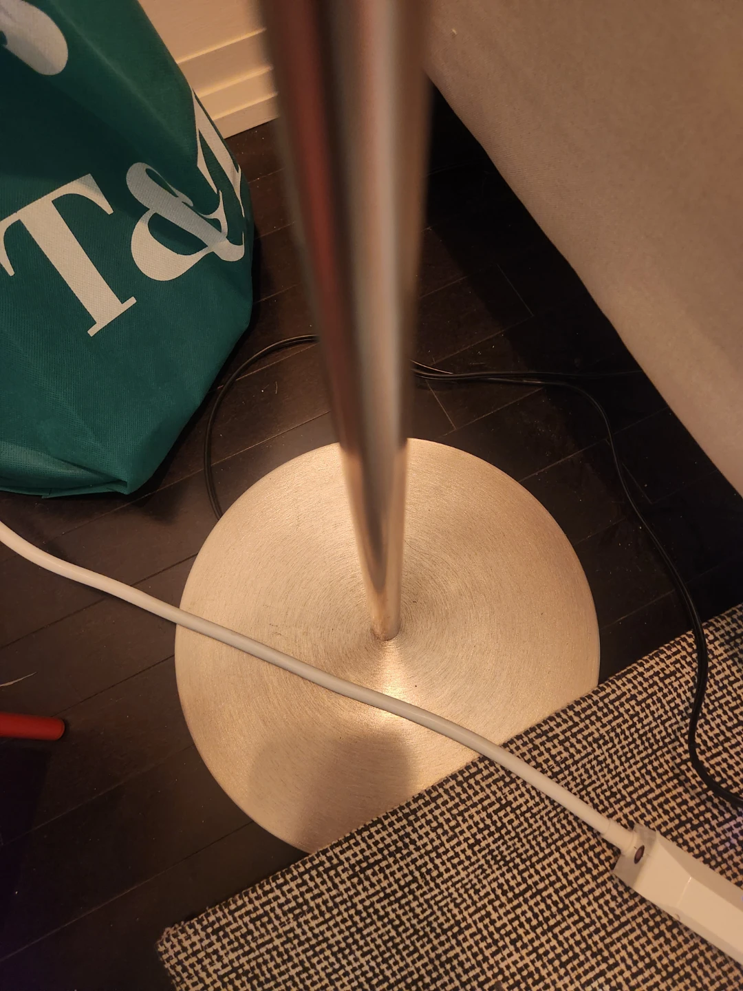 IKEA SKAFTET Nickel Plated Floor Lamp Base - photo 3