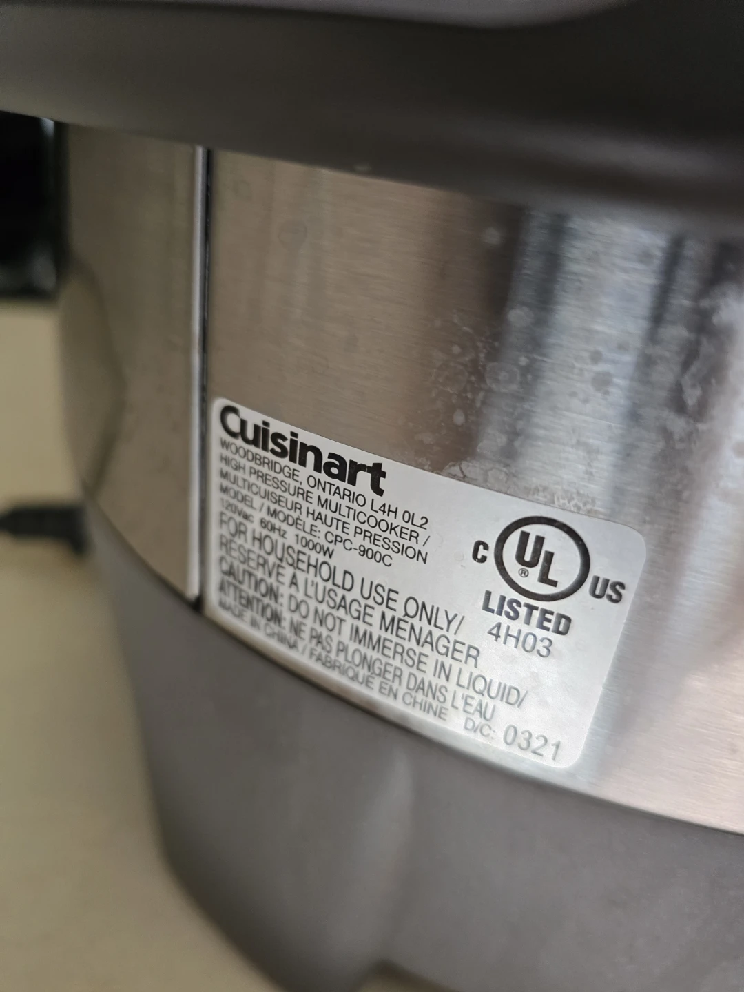 Cuisinart High Pressure Multicooker CPC-900C - photo 2
