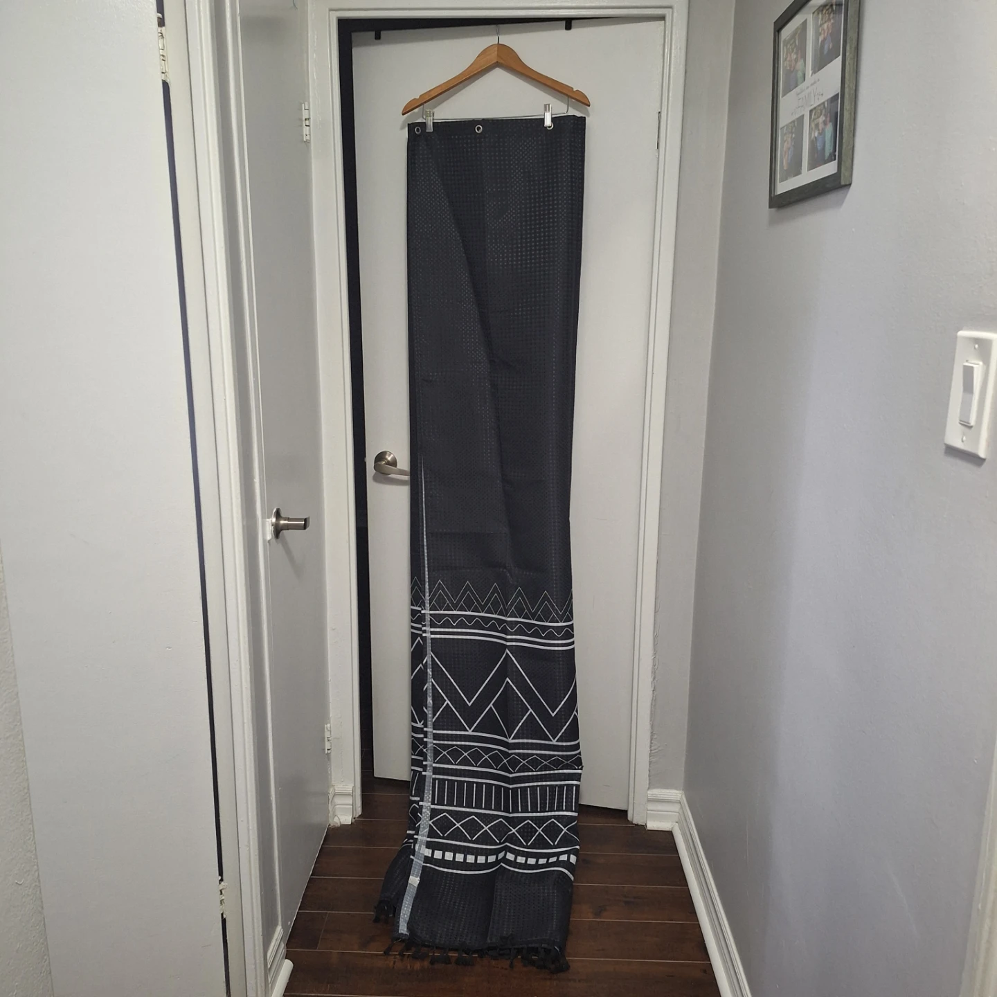 Boho Shower Curtain with Tassels