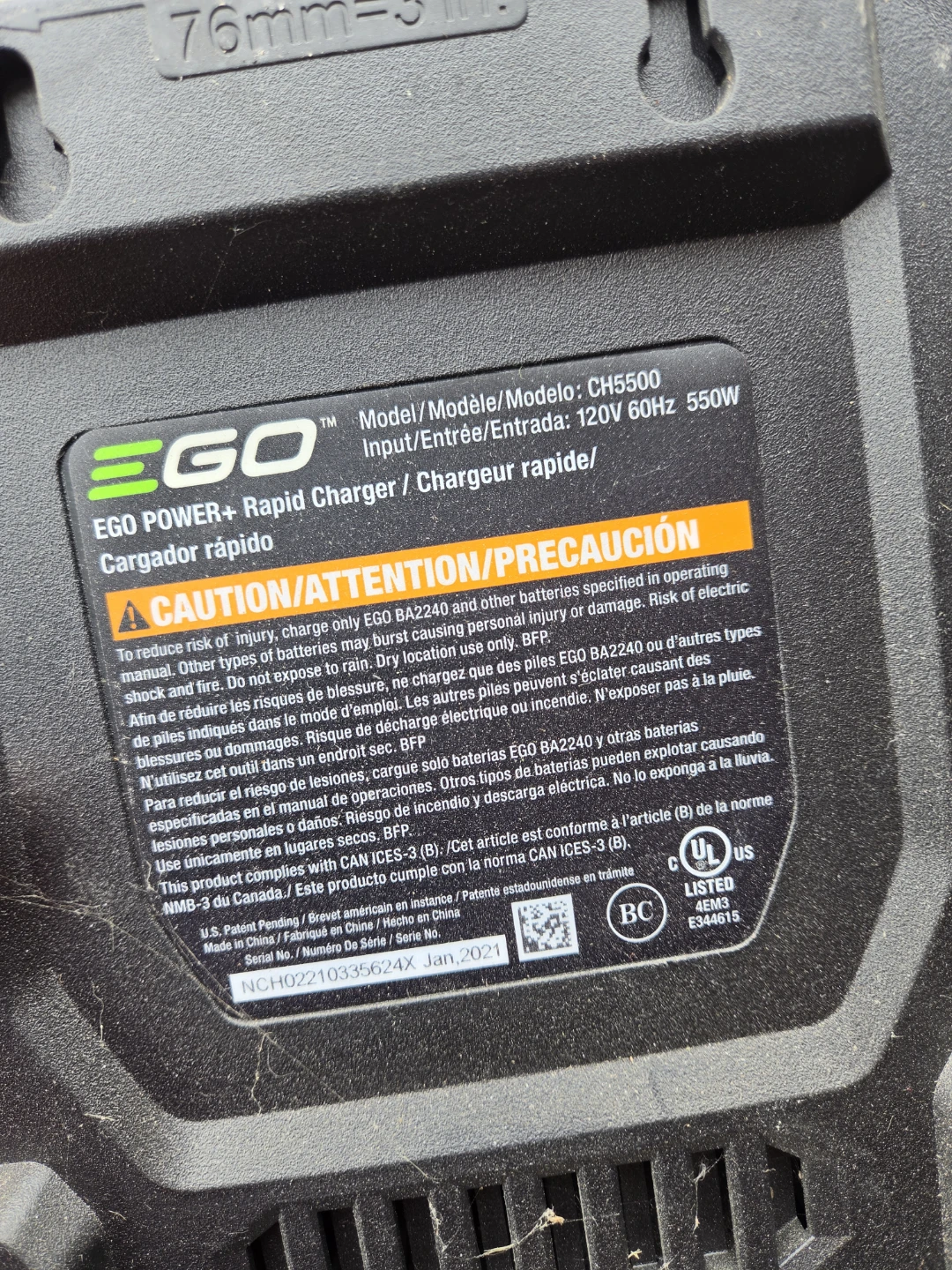EGO Power+ Rapid Charger CH5500 - photo 4