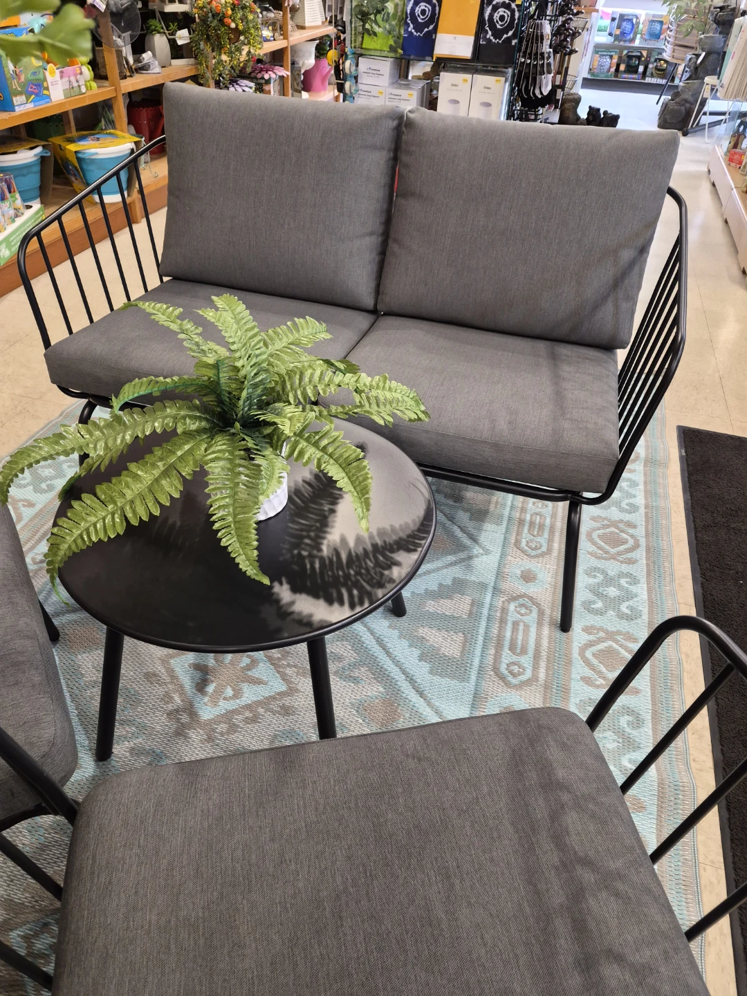 Gray Outdoor patio Set 2 seater sofa, 2Chairs, and Table - photo 3
