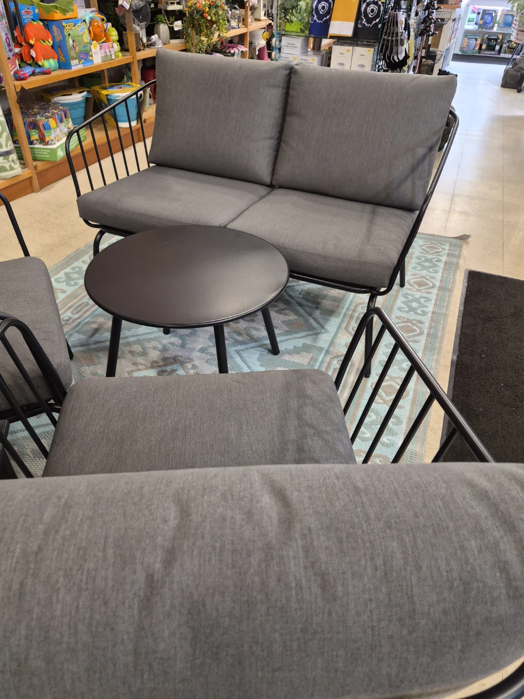 Gray Outdoor patio Set 2 seater sofa, 2Chairs, and Table - photo 5