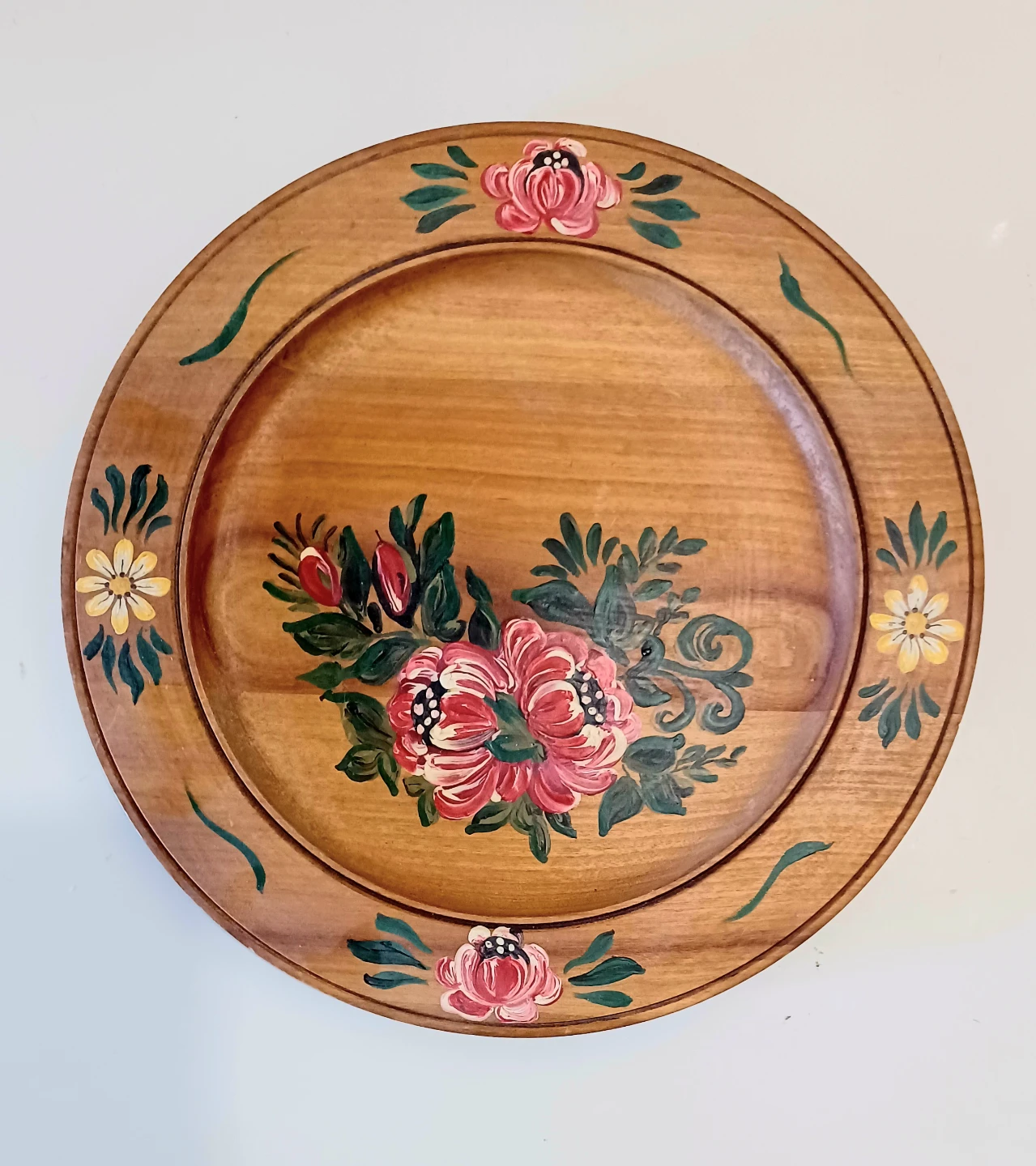 Vtg Scandinavian Folk Art Rosemaling Style