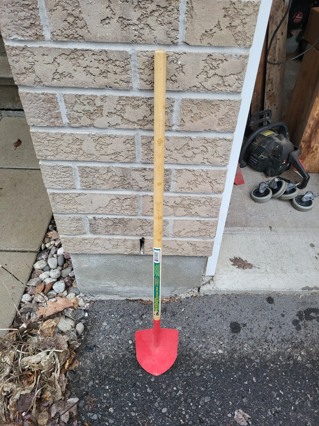 Mini/ Childs Red Round Point Shovel with Wood Handle