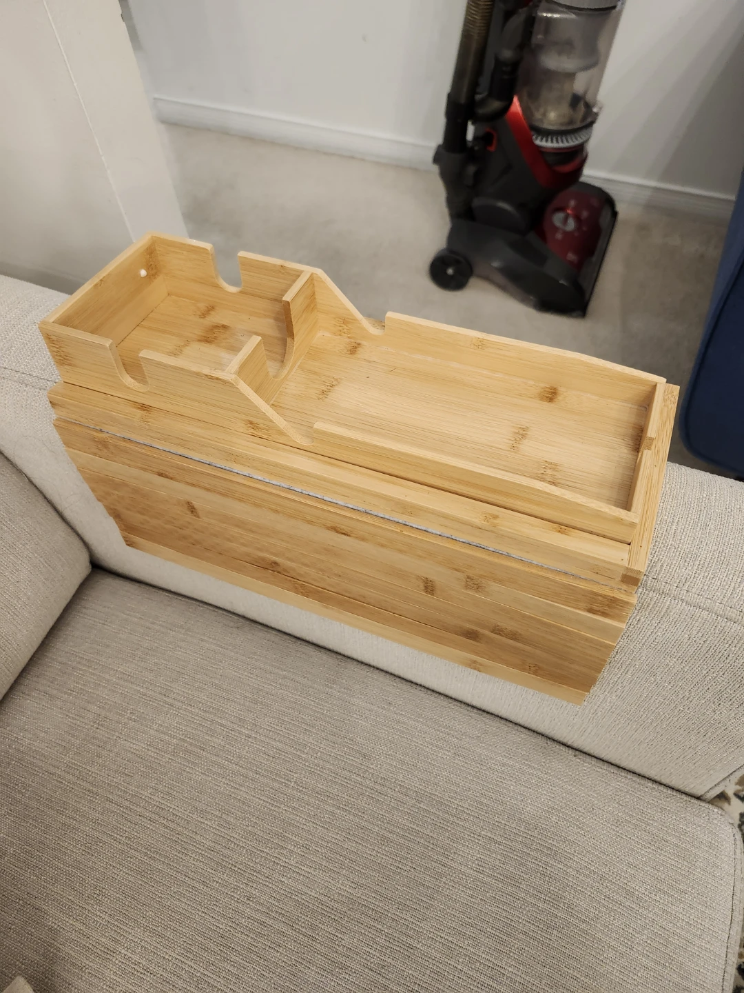Bamboo Couch Tray Organizer
