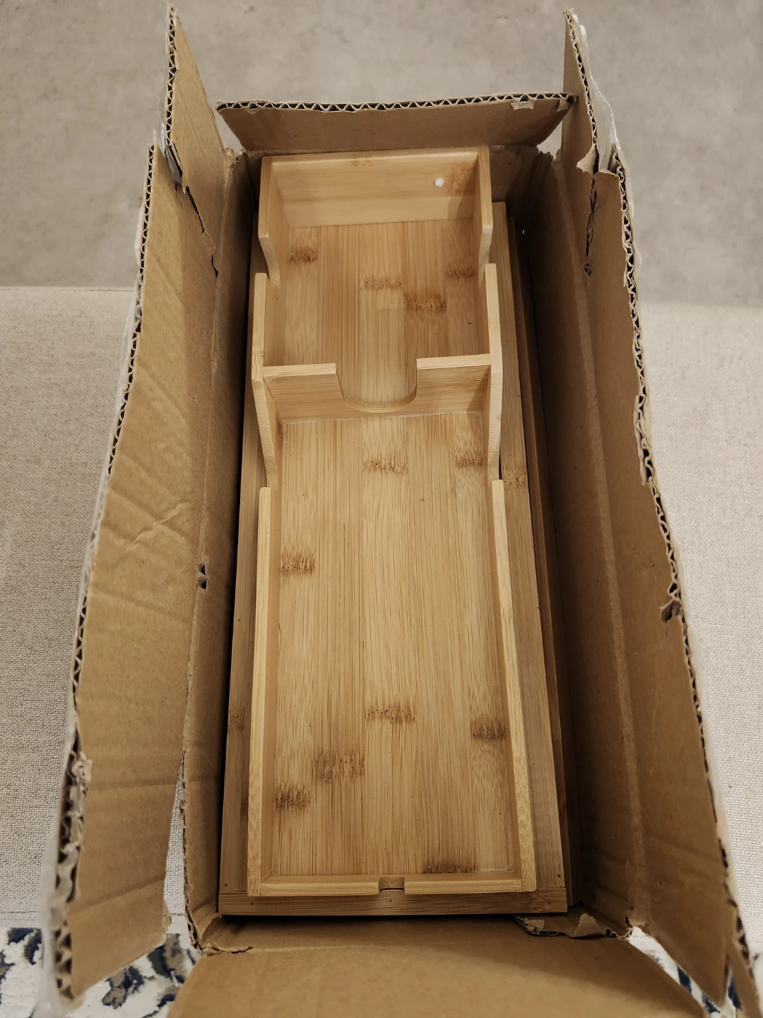 Bamboo Couch Tray Organizer - photo 4