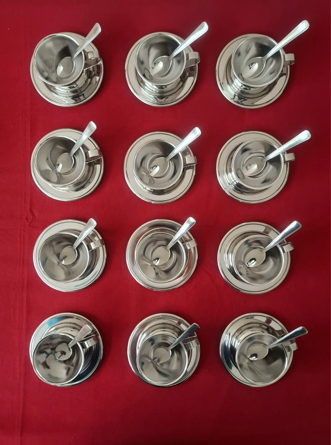 Vintage Italian Nanni P&B Stainless Steel Espresso Set - photo 2