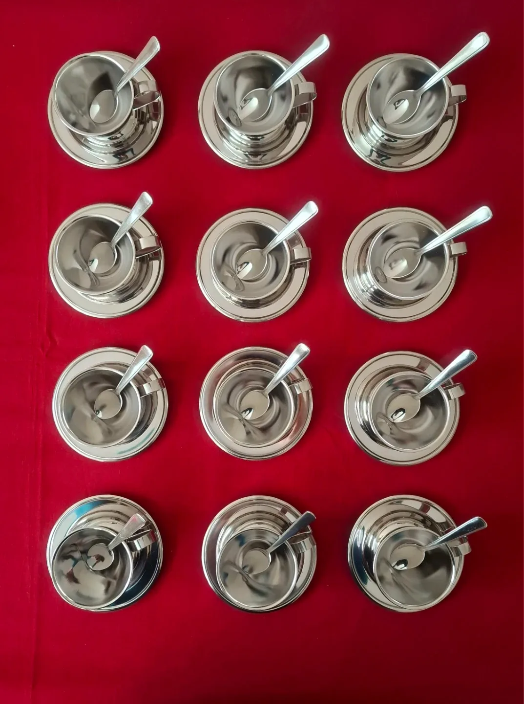 Vintage Italian Nanni P&B Stainless Steel Espresso Set - photo 2