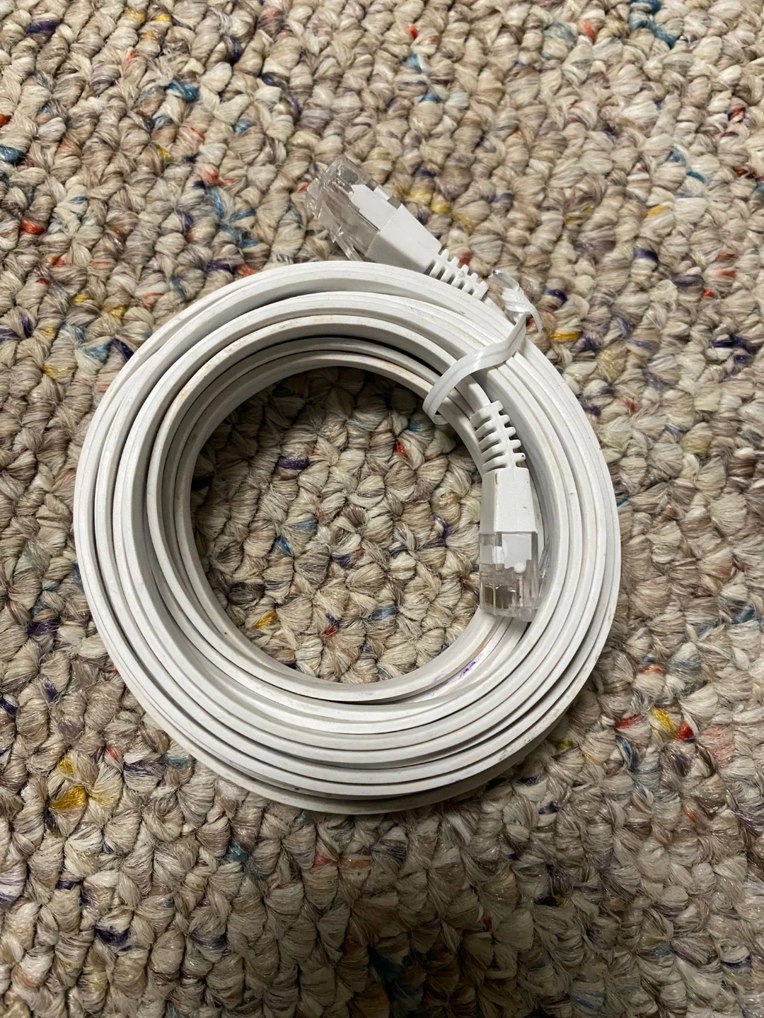 White Cat6 Ethernet Cable 15 feet