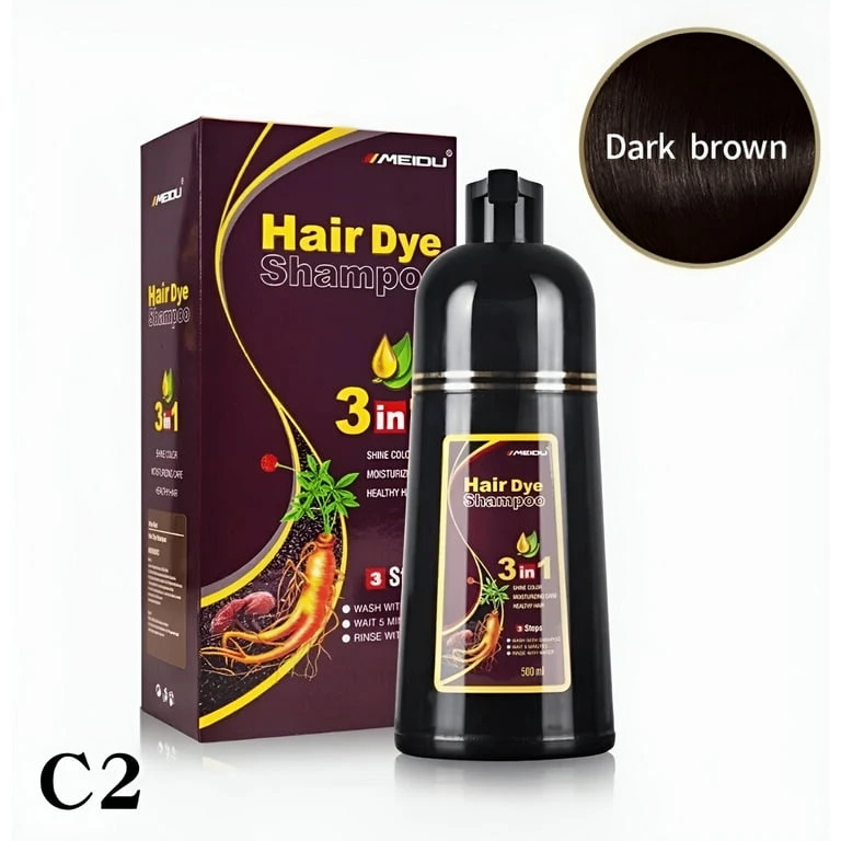 MEIDU Hair Dye Shampoo - Dark Brown 3-in-1 (500 ml) - photo 2