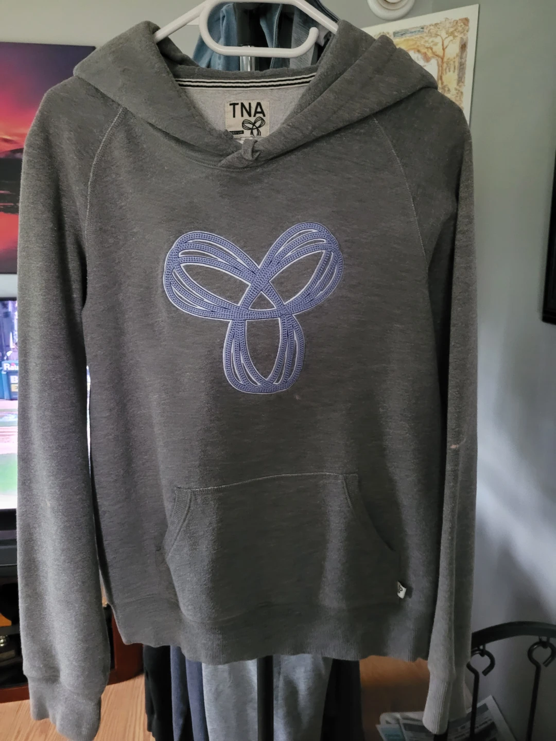 TNA Grey Hoodie with Emblem