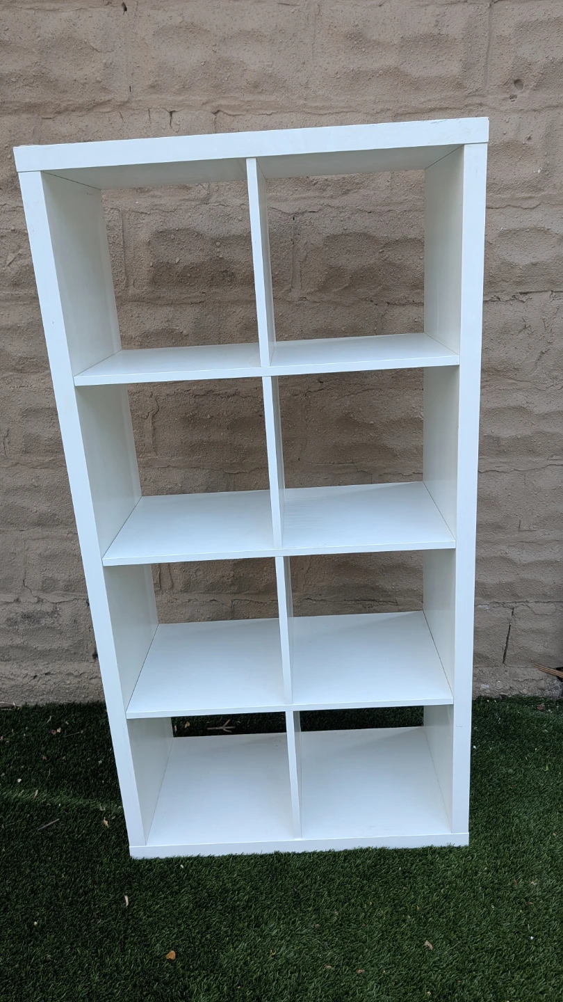 White 8-Cube Storage Shelf
