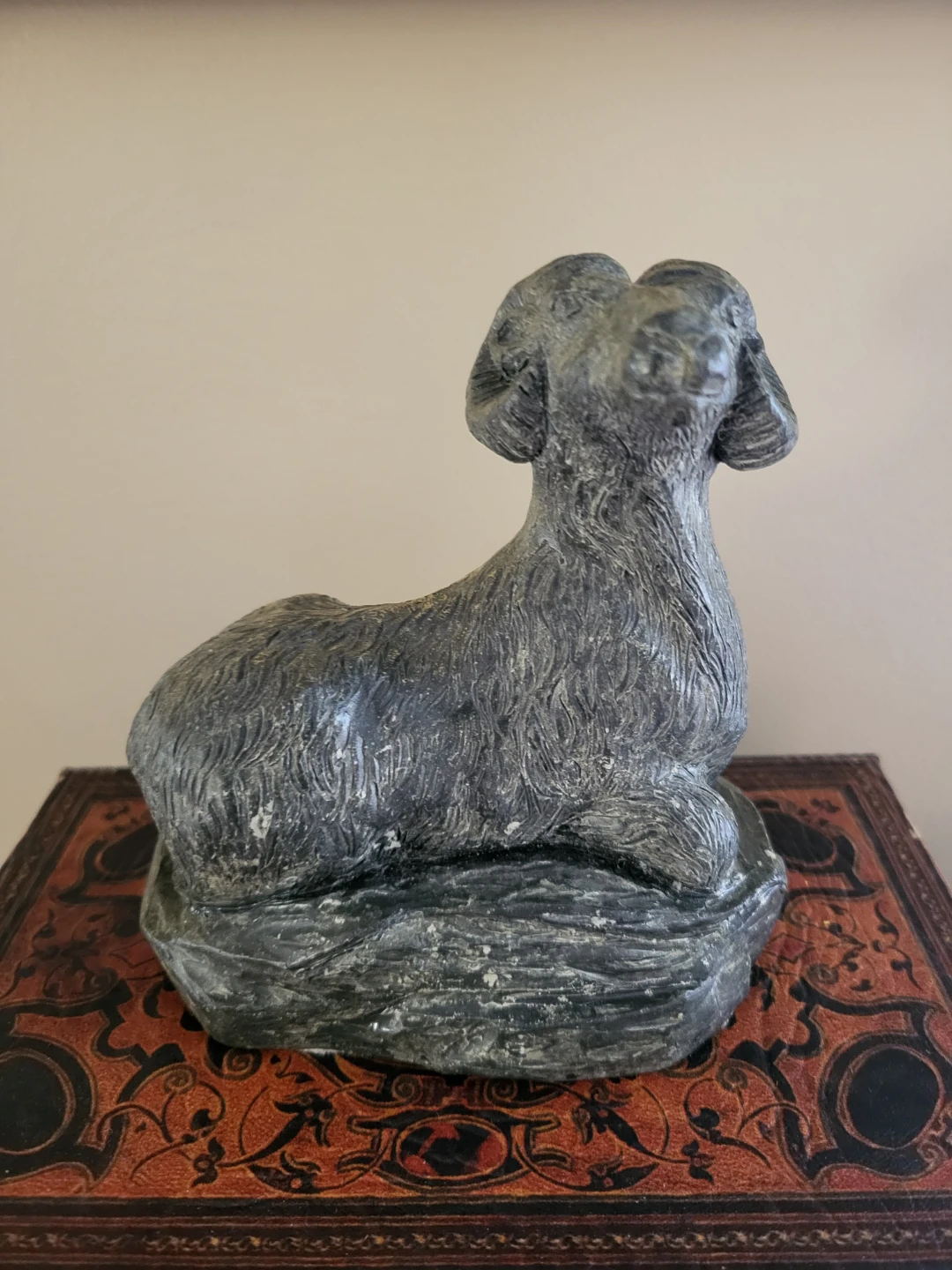Stone Ram Figurine