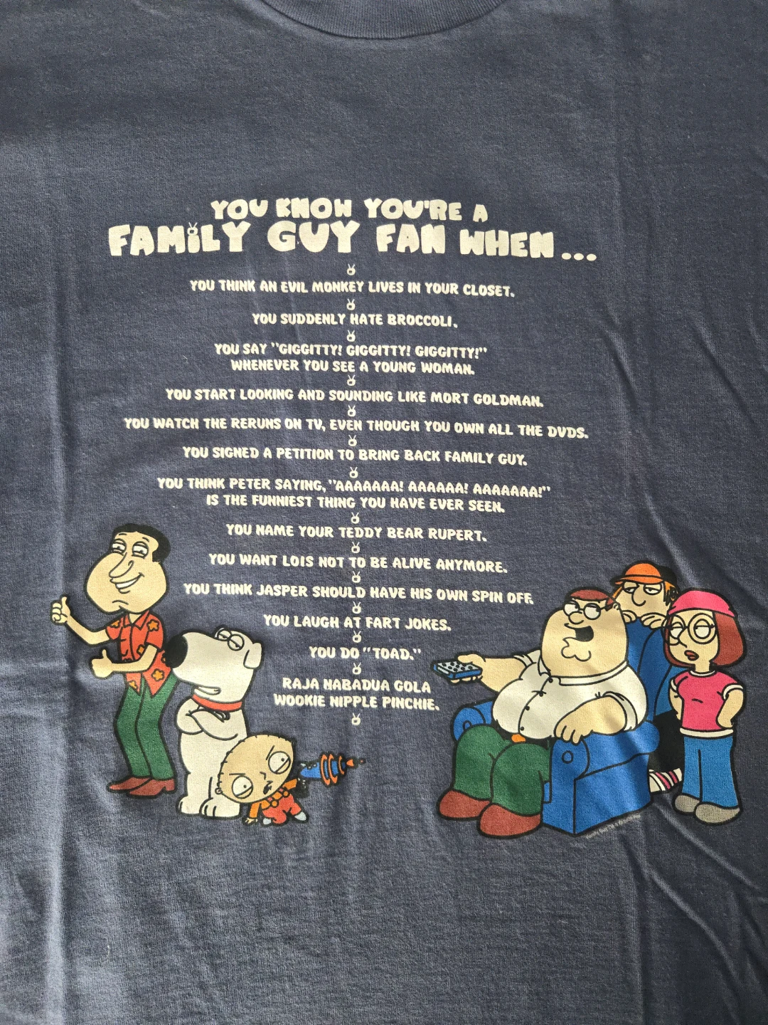 Family Guy "You Know You're A Family Guy Fan When..