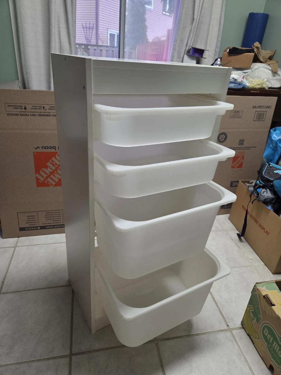 White Storage Unit with 4 Drawers - photo 2