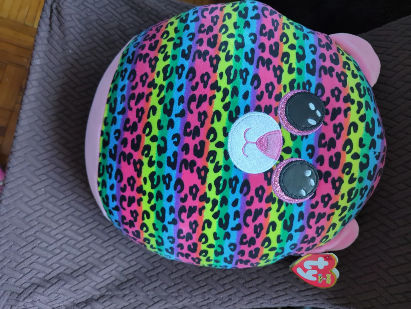 Ty Squish-a-Boos Rainbow Leopard Plush