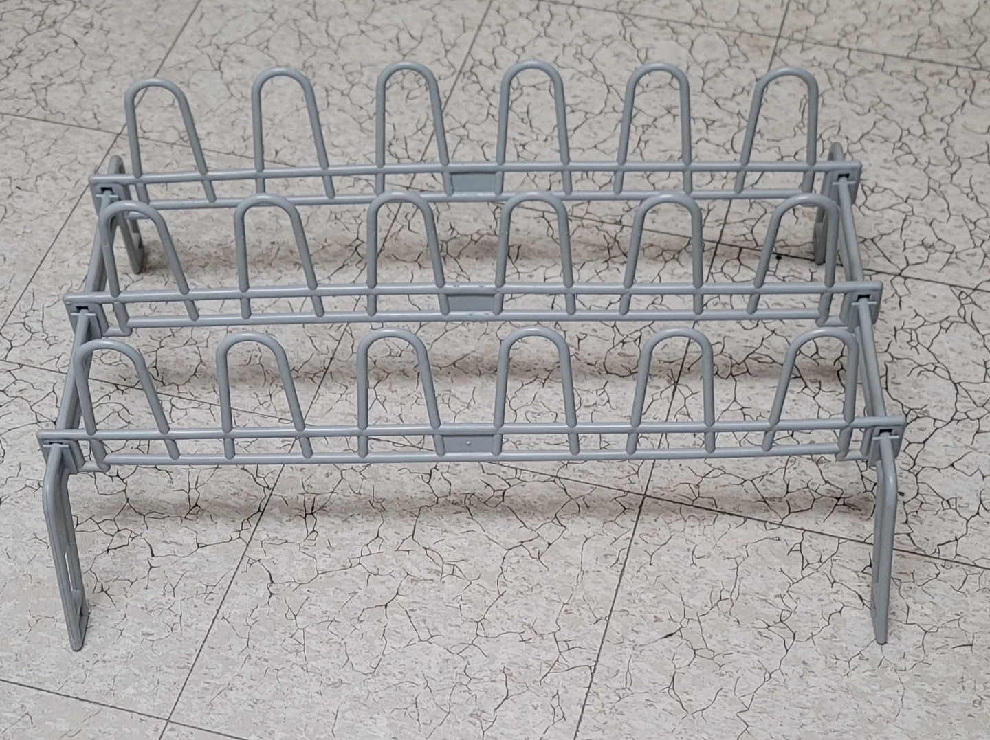 Grey 3-Tier Boot Rack