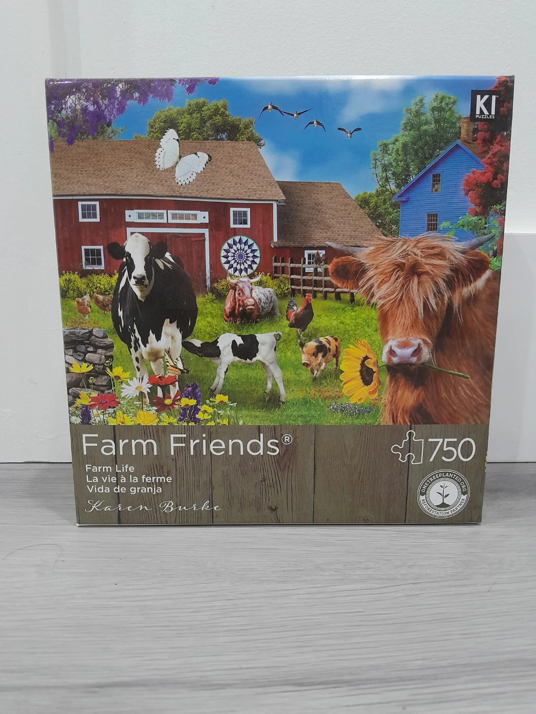 KI Puzzle Farm Friends 750 Piece Jigsaw Puzzle