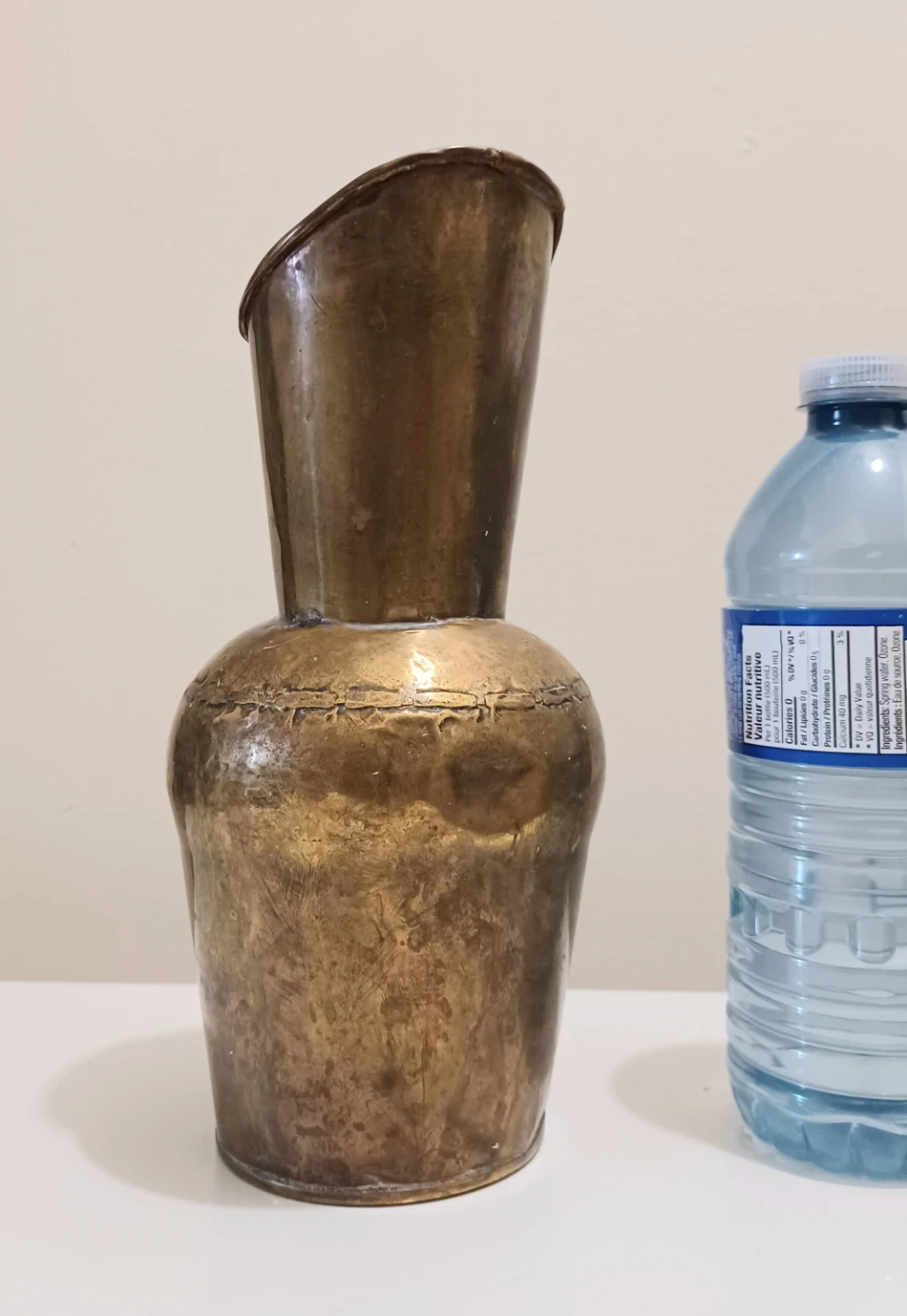 Primitive Antique Hammered Brass Pitcher - photo 5