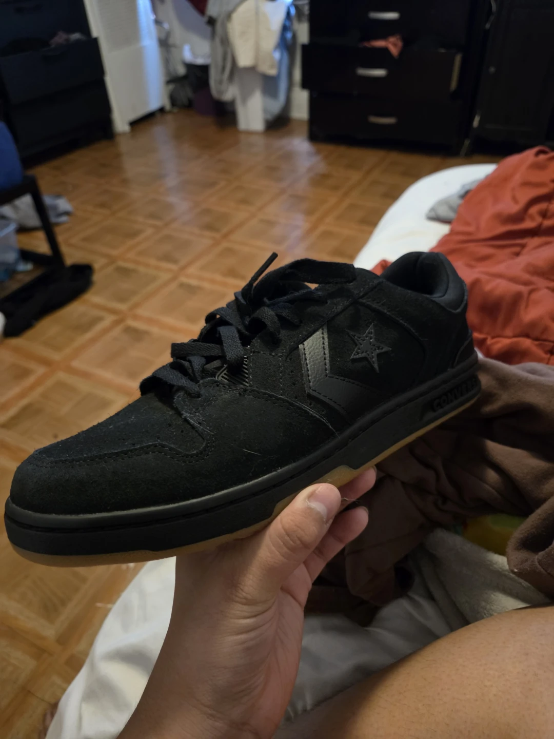 Converse Black Suede Skate Shoes