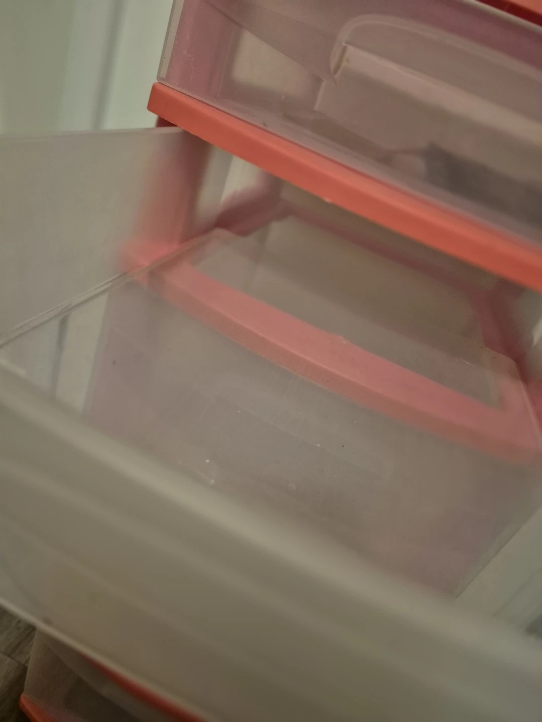 Plastic Drawer Storage Unit - Coral - photo 3
