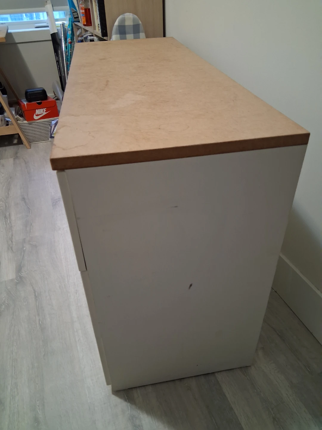 Cream Six-Drawer Dresser with Wood Top - photo 4