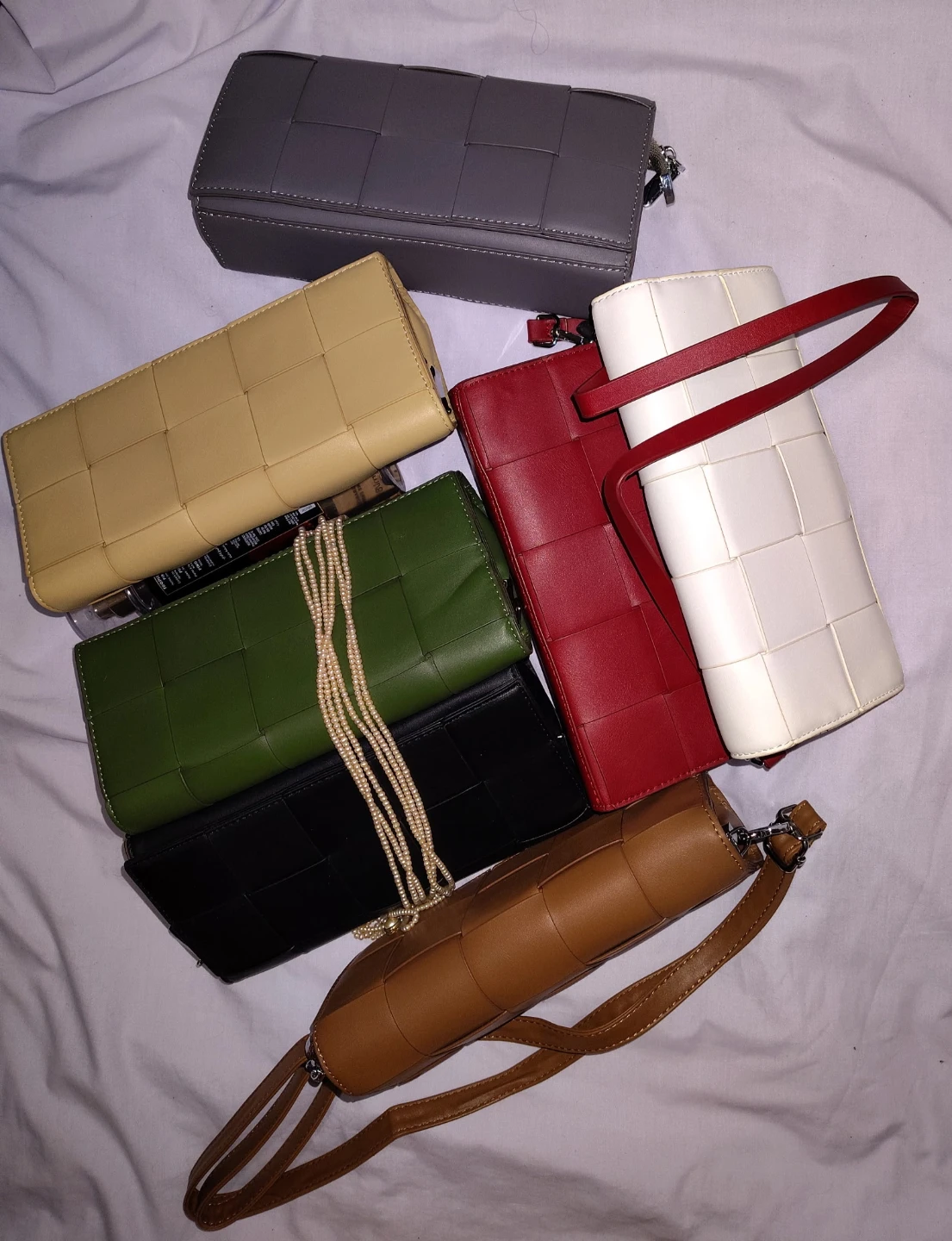 Woven Rectangle Clutch Purses - Various Colours